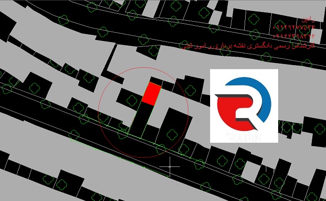 جانمایی پلاک ثبتی ملک و تهیه گزارش برای دادگاه